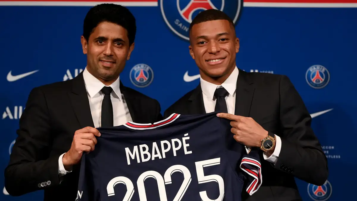 Nasser Al-Khelaifi is still salty of Mbappé's exit. [Photo credit: Getty images]