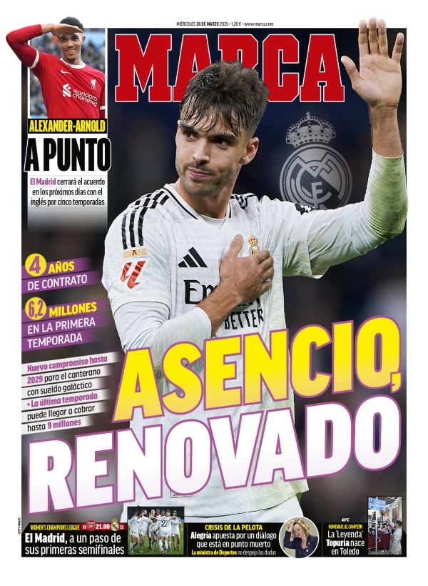 Asencio Renews with Real Madrid until 2029 [photo credit: Marca]